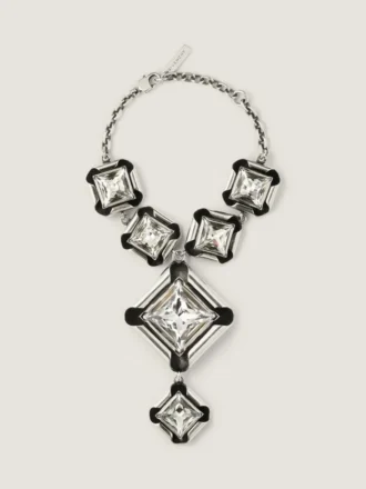 Armband med dekonstruerade kristaller i metall och kristaller