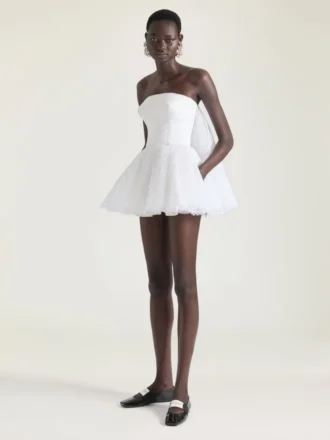 Ballerinaskor med skuren kvadratisk tå i lackläder