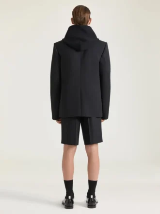 Bermudashorts med dubbla veck i ull