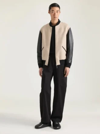Blouson i blandmaterial med Givenchy Paris-broderi