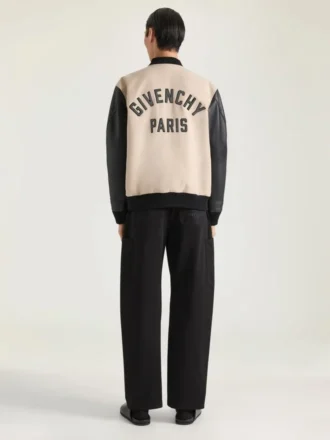 Blouson i blandmaterial med Givenchy Paris-broderi