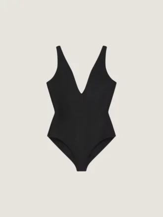 Bodysuit i kompakt stickning