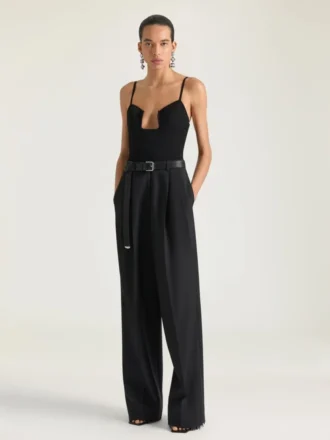 Bodysuit med utskärningar i specialstickat