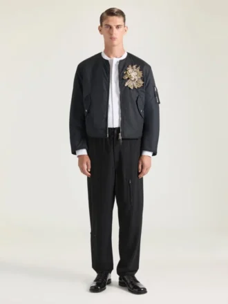 Bomberjacka med couture-sömmar i nylon