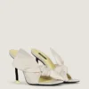 Boudoir-mules med klack i nappaläder med rosett Boudoir-mules med klack i nappaläder med rosett
