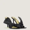 Boudoir-mules med klack i nappaläder med rosett Boudoir-mules med klack i nappaläder med rosett