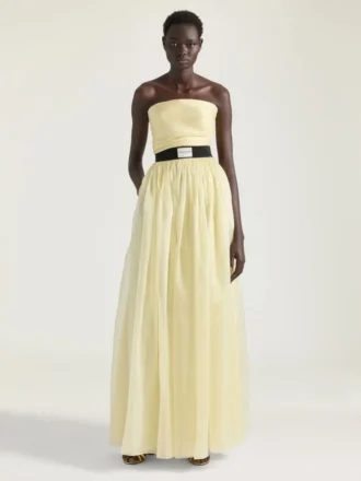 Bustier-aftonklänning i organza