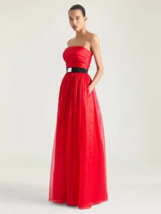 Bustier-aftonklänning i organza