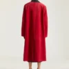 Car Coat i mocka med läderkrage Car Coat i mocka med läderkrage