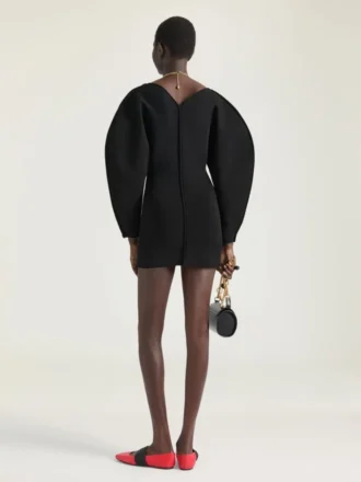 Cocoon-miniklänning i specialstickad tröja