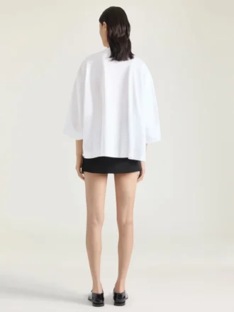 Cocoon-T-shirt i bomull med arkivtryck