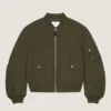 Couture Seam-bomberjacka i bomull med Givenchy-stämpeltryck