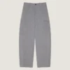 Couture Seam Cargo-byxor i fiskbensmönstrad denim Couture Seam Cargo-byxor i fiskbensmönstrad denim