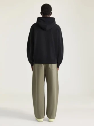 Couture Seam-hoodie i fleece med broderat Givenchy Paris