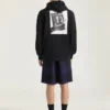 Couture Seam-hoodie i fleece med klappbrädesmönster