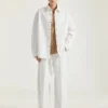 Couture Seam Overshirt i vit denim