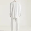Couture Seam Overshirt i vit denim