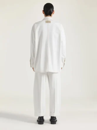 Couture Seam Overshirt i vit denim