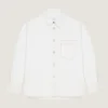 Couture Seam Overshirt i vit denim
