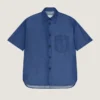 Couture Seam-skjorta i indigoblå denim med Givenchy-stämpel Couture Seam-skjorta i indigoblå denim med Givenchy-stämpel