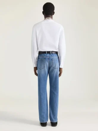 Slim Fit skjorta i poplin med broderade pärlor