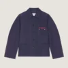 Couture-sydd jacka i denim med broderat Givenchy Paris Couture-sydd jacka i denim med broderat Givenchy Paris