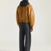 Couture-sydd raglanblouson i läder Couture-sydd raglanblouson i läder