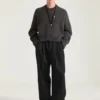 Couture-tröja med sömmar i alpacka- och jakull