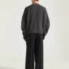 Couture-tröja med sömmar i alpacka- och jakull