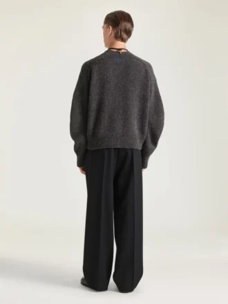 Couture-tröja med sömmar i alpacka- och jakull