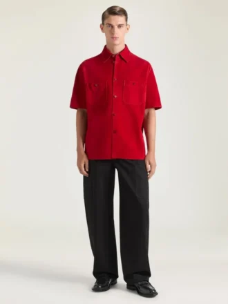 Couture-överskjorta i mocka