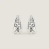 Crystal Pearl-örhängen med klämfäste i metall, kristaller och pärlor Crystal Pearl-örhängen med klämfäste i metall, kristaller och pärlor