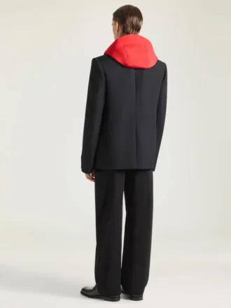 Enkelknäppt jacka i normal passform i ull