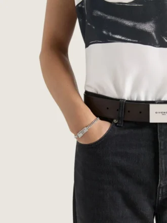 Givenchy Tape-armband i metall och emalj