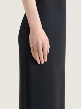 Givenchy Tape-ring i metall och emalj