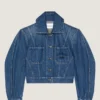 Kokongjacka i mellanblå denim Kokongjacka i mellanblå denim