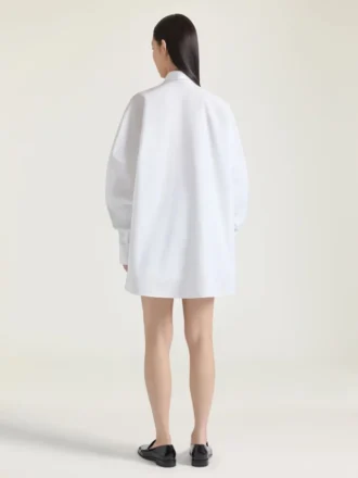 Kokongskjorta i poplin med Givenchy-broderi