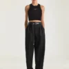Kort linne i bomull med Givenchy Paris-tryck Kort linne i bomull med Givenchy Paris-tryck