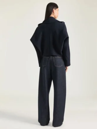 Kort peacoat i ull