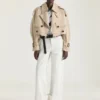 Kort trenchcoat i bomull Kort trenchcoat i bomull