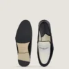 Label-loafers i läder och canvas Label-loafers i läder och canvas