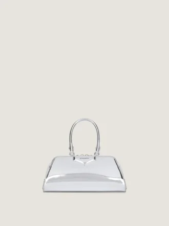 Liten Antigona East-West-väska i laminerat läder