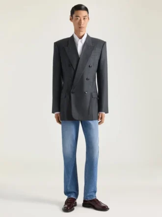 Loafers för herrar i borstat läder