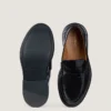 Loafers för herrar i borstat läder