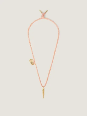 Lucky Charms-halsband i siden och metall
