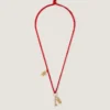 Lucky Charms-halsband i siden och metall