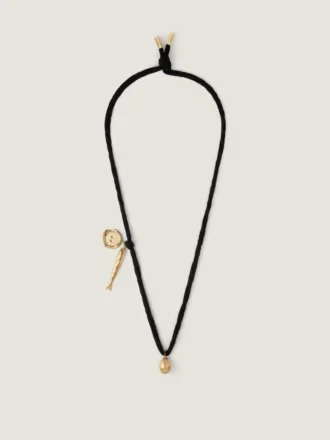 Lucky Charms-halsband i siden och metall