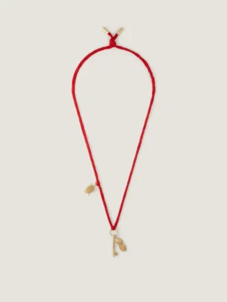 Lucky Charms-halsband i siden och metall