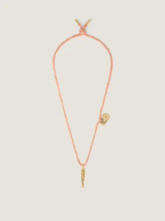 Lucky Charms-halsband i siden och metall
