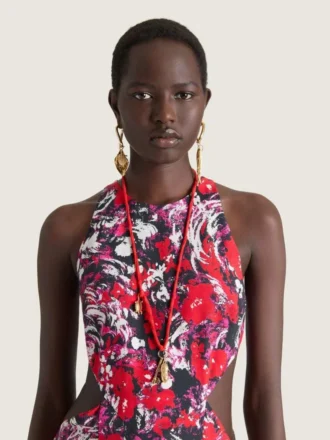 Lucky Charms-halsband i siden och metall